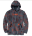 LOOSE FIT MIDWEIGHT CAMO LOGO GRAPHIC HOODIES